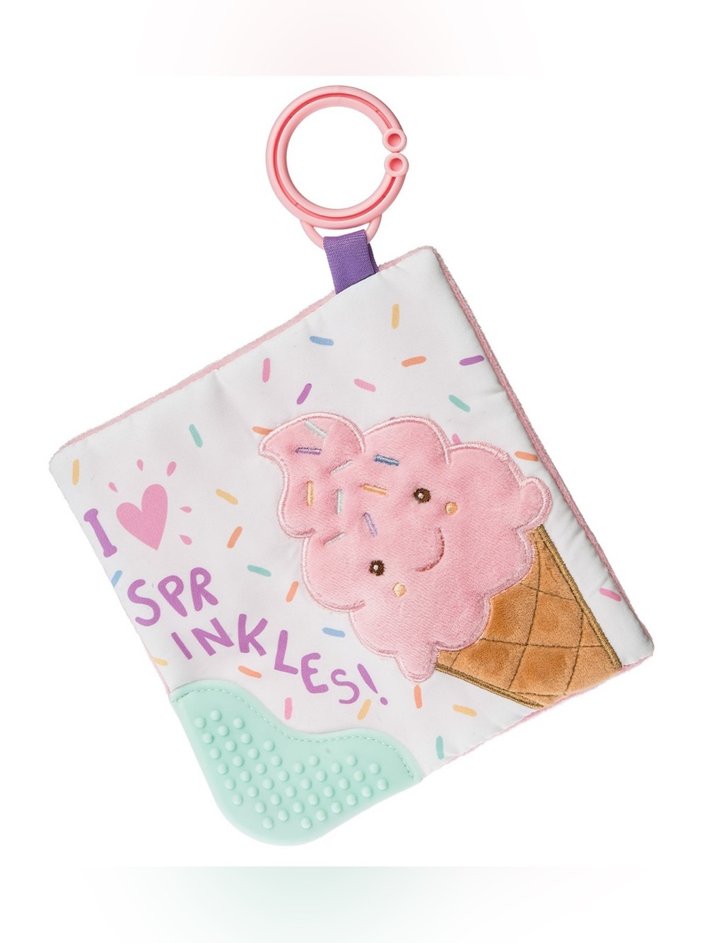 🤍 NWT Mary Meyer Sweet Soothie Sprinkles Ice Cream Crinkle Teether – 6×6″ - Picture 8 of 8